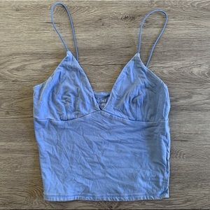 Blue Crop Tank Top